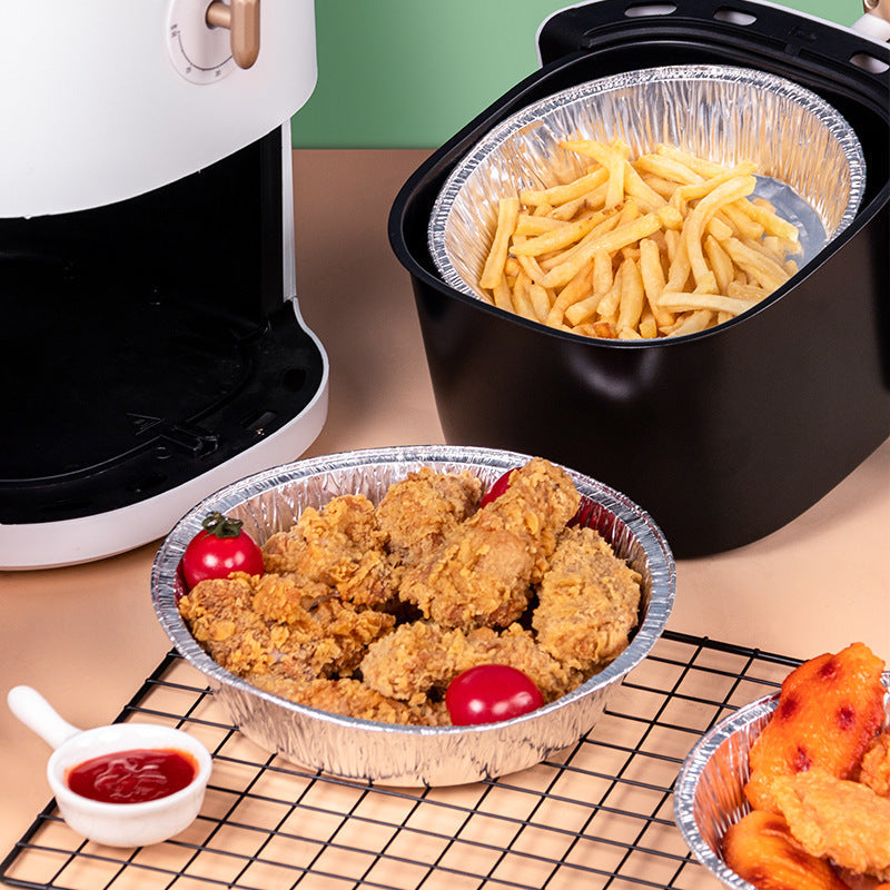 Non-stick Aluminum Foil Liners Air Fryer Disposable Paper Liner Oil-proof Steaming Basket Kitchen Tool BBQ Drip Pan Tray samzeef