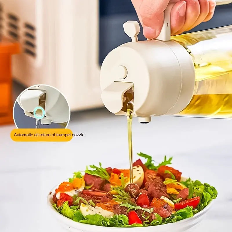 470ML Glass Olive Oil Sprayer Dispenser For Cooking BBQ 2 In 1 samzeef
