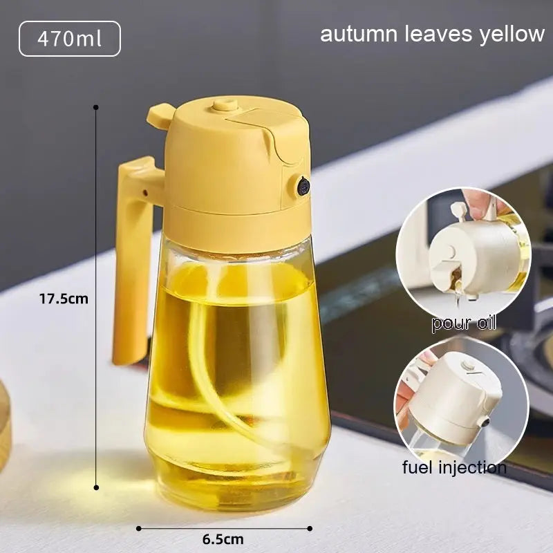 470ML Glass Olive Oil Sprayer Dispenser For Cooking BBQ 2 In 1 samzeef