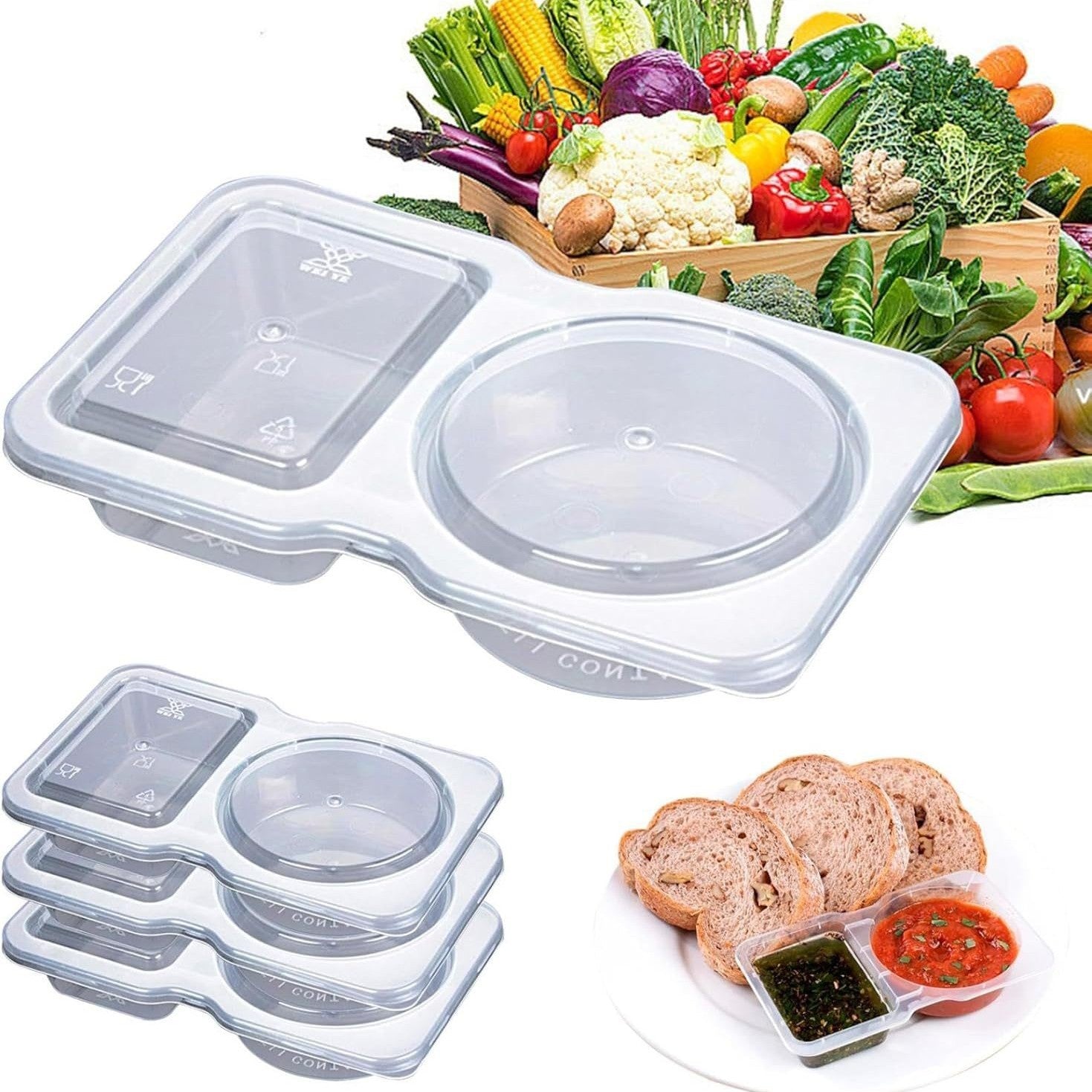 Portable Sauce Container Disposable Sauce Cup samzeef