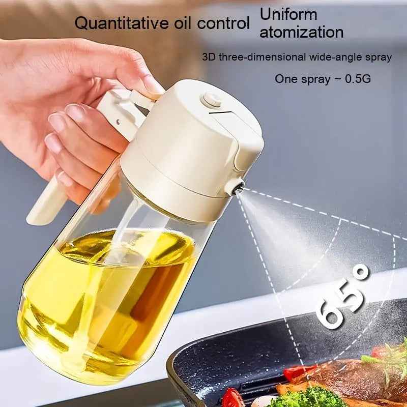 470ML Glass Olive Oil Sprayer Dispenser For Cooking BBQ 2 In 1 samzeef
