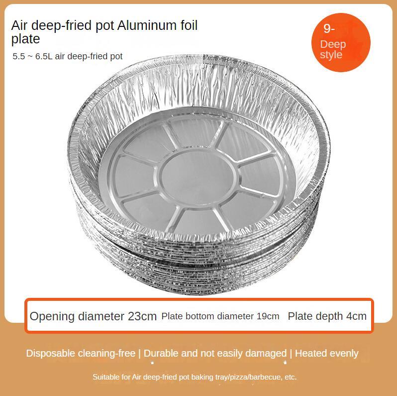 Non-stick Aluminum Foil Liners Air Fryer Disposable Paper Liner Oil-proof Steaming Basket Kitchen Tool BBQ Drip Pan Tray samzeef