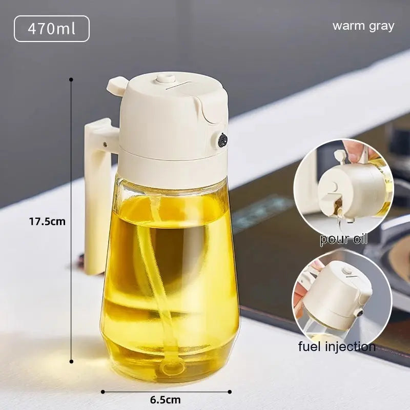 470ML Glass Olive Oil Sprayer Dispenser For Cooking BBQ 2 In 1 samzeef