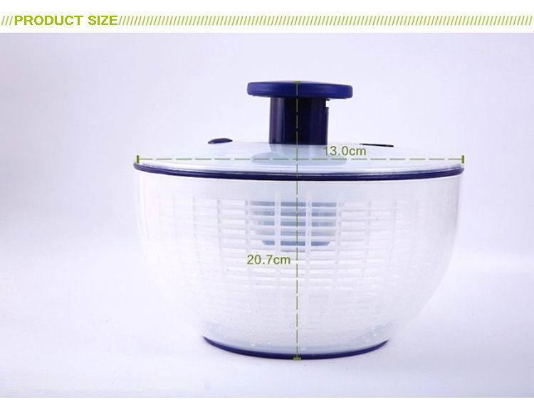 Household Press Type Vegetable Dehydrater Kitchen Salad Spinner Samzeef