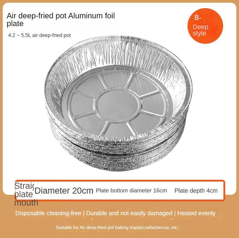 Non-stick Aluminum Foil Liners Air Fryer Disposable Paper Liner Oil-proof Steaming Basket Kitchen Tool BBQ Drip Pan Tray samzeef