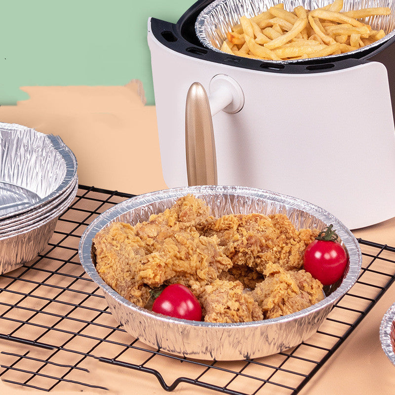Non-stick Aluminum Foil Liners Air Fryer Disposable Paper Liner Oil-proof Steaming Basket Kitchen Tool BBQ Drip Pan Tray samzeef